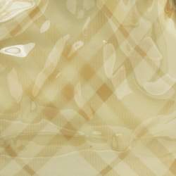 Pre Owned حقيبة يد بربري لورانس جلد وفينيل كاروهات سوبر نوفا أصفر/ذهبي 