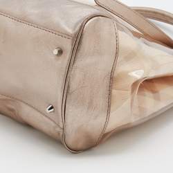 مملوكة مسبقًا حقيبة يد توتس بربري جلد ومشمع بلاستيك إكسبلوديد كاروهات ميتالك بيج