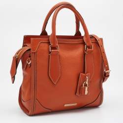 مملوكة مسبقًا Burberry Orange Leather Honeywood Tote 