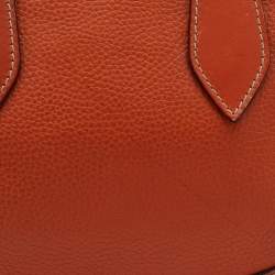 مملوكة مسبقًا Burberry Orange Leather Honeywood Tote 