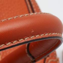 مملوكة مسبقًا Burberry Orange Leather Honeywood Tote 