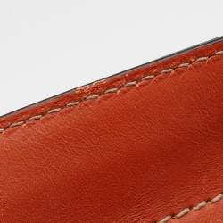 مملوكة مسبقًا Burberry Orange Leather Honeywood Tote 