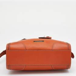 مملوكة مسبقًا Burberry Orange Leather Honeywood Tote 