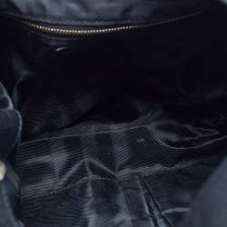 Pre Owned Burberry Beige/Black Quilted House Check Canvas And Leather Brooke Hobo