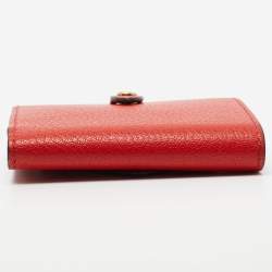 مملوكة مسبقًا محفظة مضغوطة بربري هارلو جلد أحمر