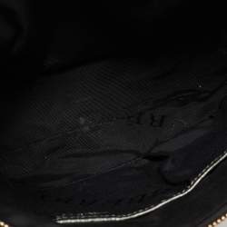 Pre Owned Burberry Metallic Silver Leather Small Orchard Bowler Bag