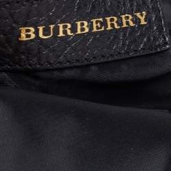 Pre Owned Burberry Black Leather Hobo