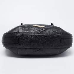Pre Owned Burberry Black Leather Hobo