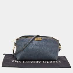 Burberry Blue Grain Leather Crossbody Bag