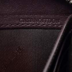 Pre Owned Burberry Brown Coated Canvas And Leather Smoked Check Zip Around Wallet