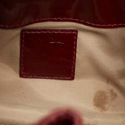 Pre Owned Burberry Beige/Burgundy Super Nova Check Mini Warrior Studded Hobo