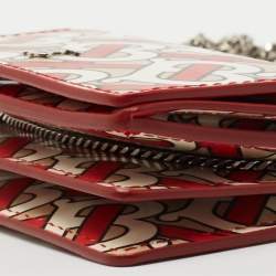 Pre Owned محفظة بسلسلة بربري جيسي جلد تي بي مونوغرامي متعدد الألوان 