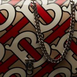 Pre Owned محفظة بسلسلة بربري جيسي جلد تي بي مونوغرامي متعدد الألوان 