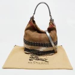 Pre Owned Burberry Multicolor SuperNova Canvas Ashby Studded Bucket Bag