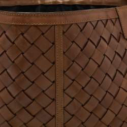 Burberry Brown Braided Leather Hobo