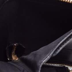 Pre Owned Burberry Black/Beige House Check Canvas and Leather Zip Around Wallet