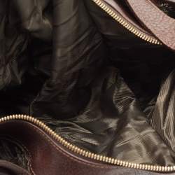 Pre Owned Burberry Beige/Brown House Check Fabric and Leather Margaret Hobo