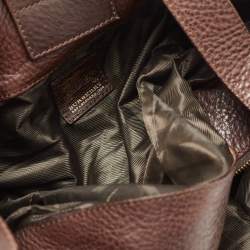Pre Owned Burberry Beige/Brown House Check Fabric and Leather Margaret Hobo