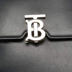 Pre Owned Burberry Black Leather Robin Crossbody Bag