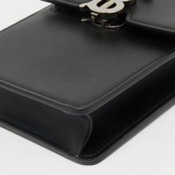 Pre Owned Burberry Black Leather Robin Crossbody Bag