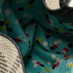 Pre Owned Kenzo Multicolor Woven Leather Hobo