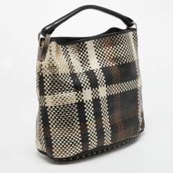 Pre Owned Kenzo Multicolor Woven Leather Hobo