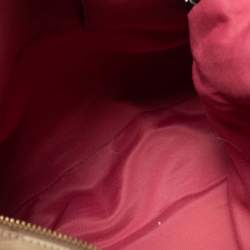 Pre Owned Coach Beige/Brown Op Art Canvas and Patent Leather Madison Julianne Shoulder Bag