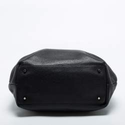 Pre Owned Burberry Black Grained Leather Medium Maidstone Tote