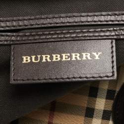 Pre Owned Burberry Brown/Beige Haymarket Check PVC Small Chester Bowling Bag