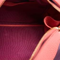 Pre Owned Burberry Prorsum Pink Haymarket Check Coated Canvas and Leather Mini Bee Bag