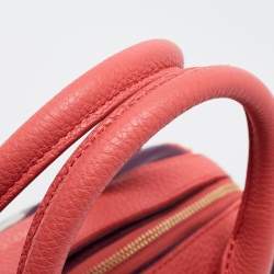 Pre Owned Burberry Prorsum Pink Haymarket Check Coated Canvas and Leather Mini Bee Bag