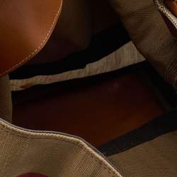 Pre Owned Burberry Multicolor Mega Check Canvas and Leather Medium Ashby Hobo
