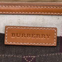 Pre Owned Burberry Multicolor Mega Check Canvas and Leather Medium Ashby Hobo