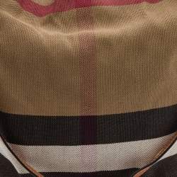 Pre Owned Burberry Multicolor Mega Check Canvas and Leather Medium Ashby Hobo