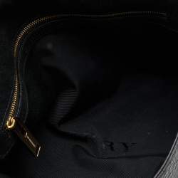 Pre Owned Burberry Black Leather Mildenhall Shoulder Bag