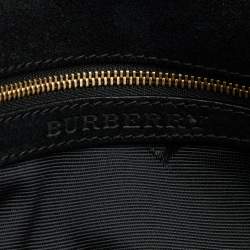 Pre Owned Burberry Black Leather Mildenhall Shoulder Bag