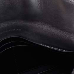 Pre Owned Burberry Beige/Silver Haymarket Canvas and Leather Envelope Flap Wallet