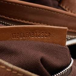 Pre Owned Burberry Brown Leather Hobo