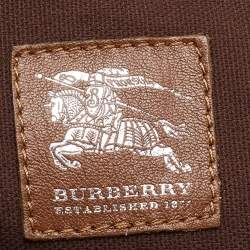 Pre Owned Burberry Brown Leather Hobo