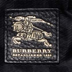 Pre Owned Burberry Beige/Black Quilted House Check Canvas and Leather Shoulder Bag