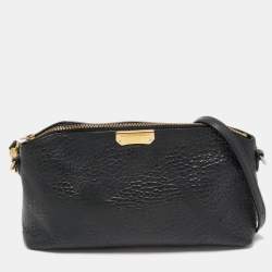 مملوكة مسبقًا Burberry Black Grained Leather Chichester Crossbody Bag