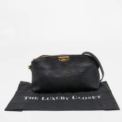مملوكة مسبقًا Burberry Black Grained Leather Chichester Crossbody Bag