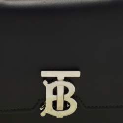 Pre Owned Burberry Black Leather Robin Crossbody Bag
