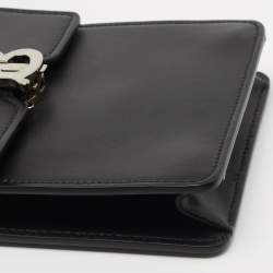 Pre Owned Burberry Black Leather Robin Crossbody Bag