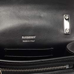 Pre Owned Burberry Black Leather Robin Crossbody Bag