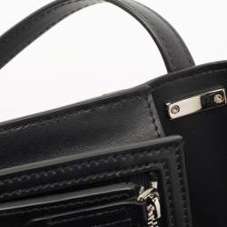 Pre Owned Burberry Black Leather Robin Crossbody Bag