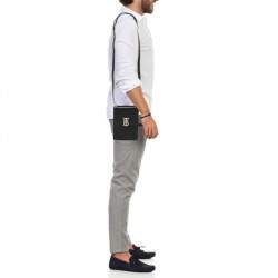Pre Owned Burberry Black Leather Robin Crossbody Bag