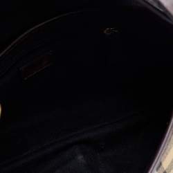 Burberry Beige/Brown Haymarket Check Coated Canvas and Leather Buckle Flap Shoulder Bag