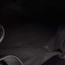 Pre Owned Burberry Black/Beige House Check Canvas and Leather Bridle Shoulder Bag