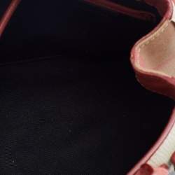 Pre Owned Burberry Multicolor Printed Leather Banner Tote